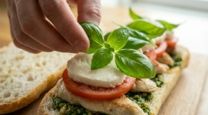 Étape 9: Ajoutez les feuilles de basilic frais entières su...