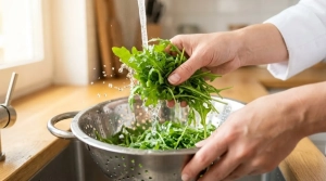 Étape 1: Lavez soigneusement la roquette à l'eau froide et...
