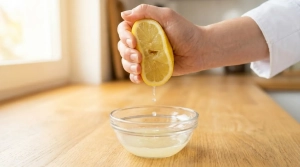 Étape 3: Pressez le demi-citron pour en récupérer le jus ...