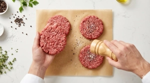 Étape 10: Façonnez la viande hachée en 4 steaks correspond...