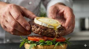 Étape 16: Placez délicatement le steak chaud avec le fromag...