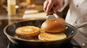 Étape 9: Faites toaster légèrement les pains à hamburger...