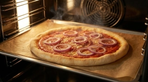 Étape 7: Enfournez la pizza (juste tomate et oignons) pour ...
