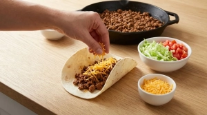 Étape 10: Garnissez chaque tortilla : d'abord une belle cuil...