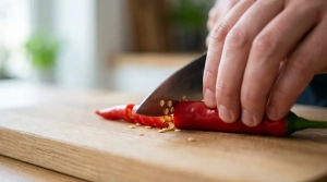 Étape 2: Si vous aimez le piquant, épépinez et hachez le ...