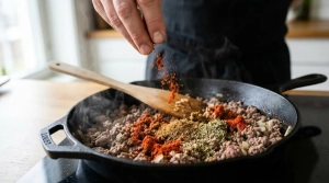 Étape 7: Saupoudrez avec le cumin, le paprika, l'origan et ...