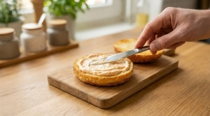 Étape 10: Tartinez généreusement la base de chaque pain av...