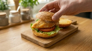 Étape 12: Déposez votre magnifique filet de poulet croustil...