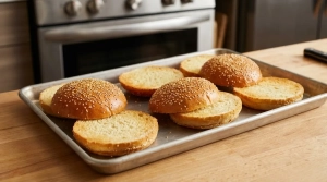 Étape 3: Coupez les pains à hamburger en deux et faites-le...