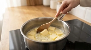 Étape 1: Dans une casserole, faites fondre le beurre à feu...