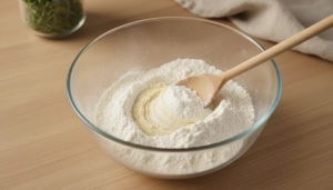 Étape 1: Dans un grand saladier, mélangez la farine, une p...