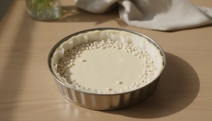 Étape 6: Piquez le fond de tarte avec une fourchette. Recou...