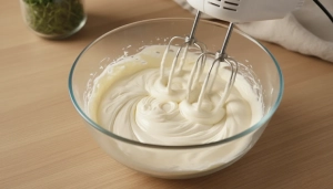 Étape 8: Dans un second saladier bien froid, placez le masc...