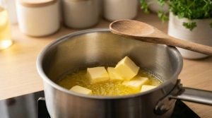Étape 1: Faites fondre le beurre dans une casserole sur feu...