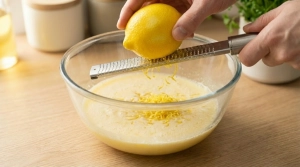 Étape 5: Zestez le citron directement au-dessus du bol pour...