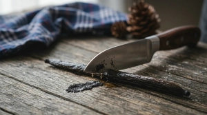 Étape 3: À l'aide d'un couteau, fendez les gousses de vani...