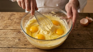 Étape 4: Incorporez les œufs un à un dans le saladier. Pr...