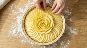 Étape 11: Disposez harmonieusement les lamelles de pommes en...