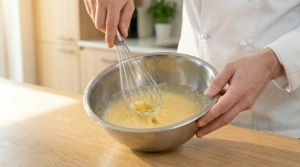 Étape 10: Fouettez énergiquement le mélange œufs et sucre...