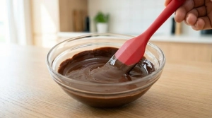 Étape 6: Lissez le mélange fondu à la maryse pour obtenir...