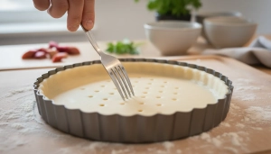 Étape 5: Piquez généreusement le fond de la pâte avec un...