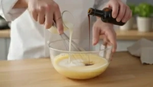 Étape 9: Incorporez la crème liquide et l'extrait de vanil...