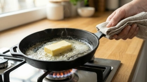 Étape 4: Faites fondre le beurre directement dans le moule ...