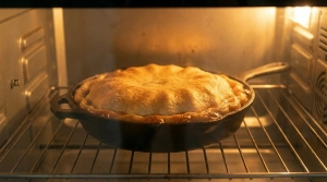 Étape 9: Déroulez la pâte brisée sur les pommes tiédies...