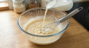 Étape 6: Versez le lait très progressivement tout en conti...