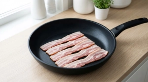 Étape 1: Disposez les tranches de bacon à froid dans une g...