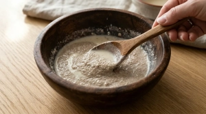 Étape 1: Dans un grand saladier, versez la farine de blé n...