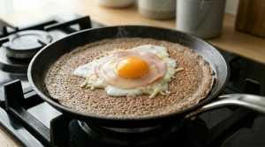 Étape 8: Cassez délicatement un œuf au centre, sur le jam...