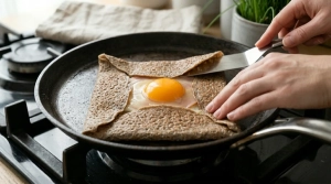 Étape 9: À l'aide de la spatule, rabattez les quatre bords...