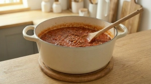 Étape 7: Réservez la sauce bolognaise hors du feu une fois...