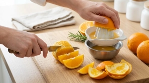 Étape 1: À l'aide du presse-agrumes, pressez le jus de la ...