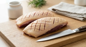 Étape 2: Prenez les magrets et, avec un couteau bien aiguis...