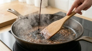 Étape 6: Dégraissez complètement la poêle en jetant le g...