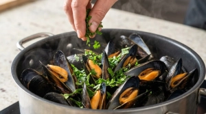 Étape 16: Saupoudrez le persil haché sur les moules et mél...