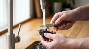 Étape 2: Grattez les coquilles sous l'eau froide courante p...