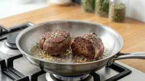 Étape 7: Faites chauffer une poêle propre à feu vif avec ...