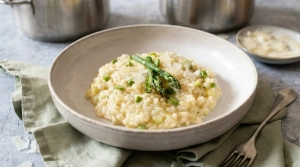 Étape 13: Dressez généreusement le risotto dans des assiet...