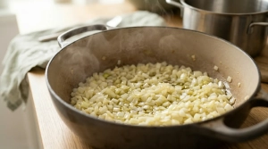 Étape 6: Dans un faitout, versez le reste d'huile d'olive. ...