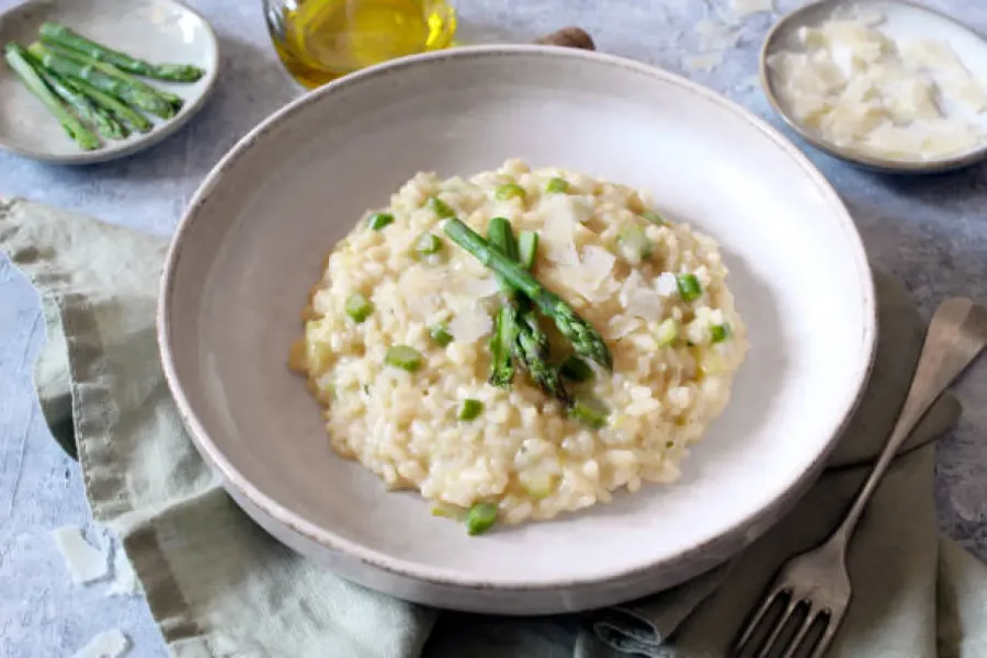 Risotto aux asperges vertes et parmesan