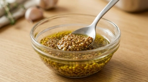 Étape 4: Dans un bol, mélangez vigoureusement l'huile d'ol...