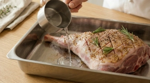 Étape 7: Versez l'eau au fond du plat. Cela va créer une l...