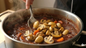 Étape 12: Ajoutez les champignons poêlés dans la cocotte p...