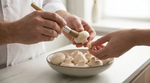Étape 3: Nettoyez les champignons de Paris en coupant l'ext...