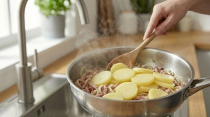 Étape 11: Ajoutez les pommes de terre précuites dans la po�...
