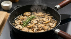 Étape 8: Incorporez les champignons émincés et la branche...