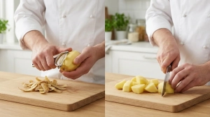Étape 1: Épluchez les pommes de terre et lavez-les à l'ea...